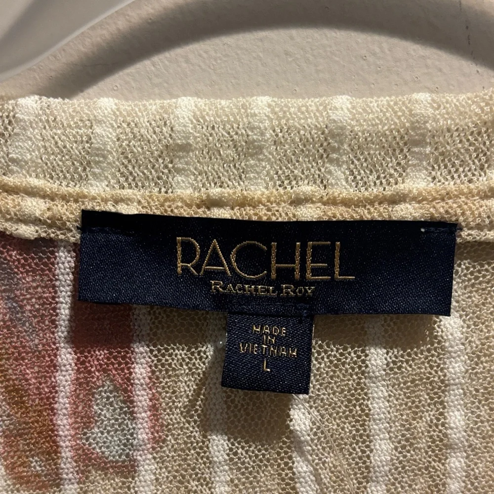 Rachel Floral Cream Long-Sleeve Ribbed Tee - Picture 3 of 8